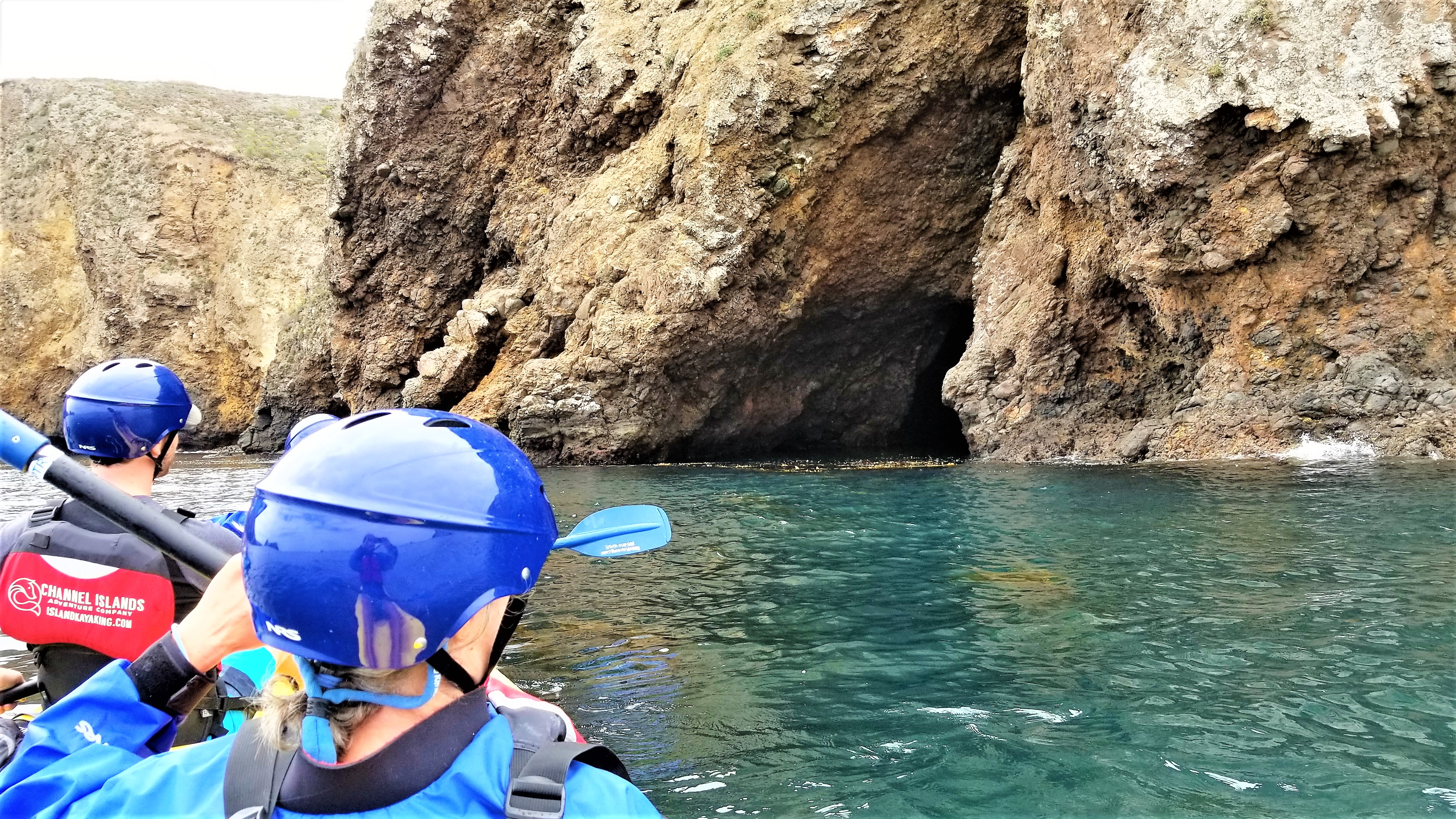 approaching sea cave