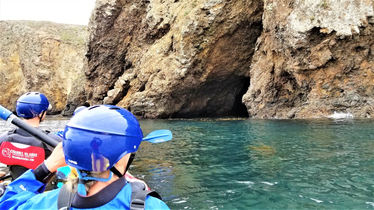approaching sea cave