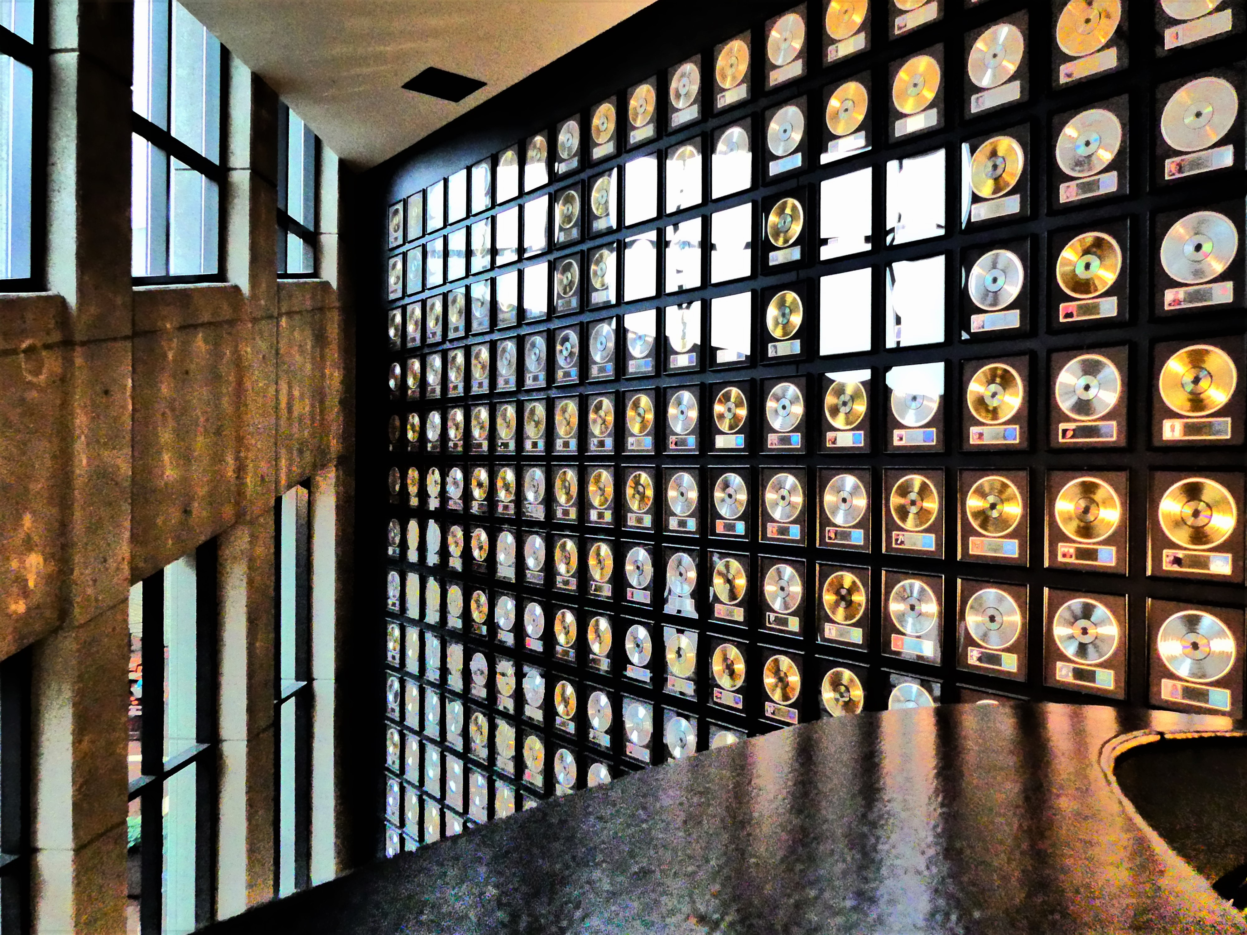 gold record wall