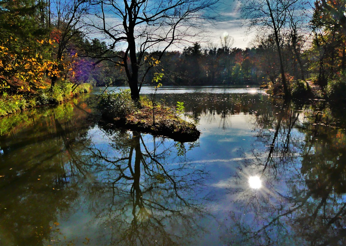 lake gazebo view