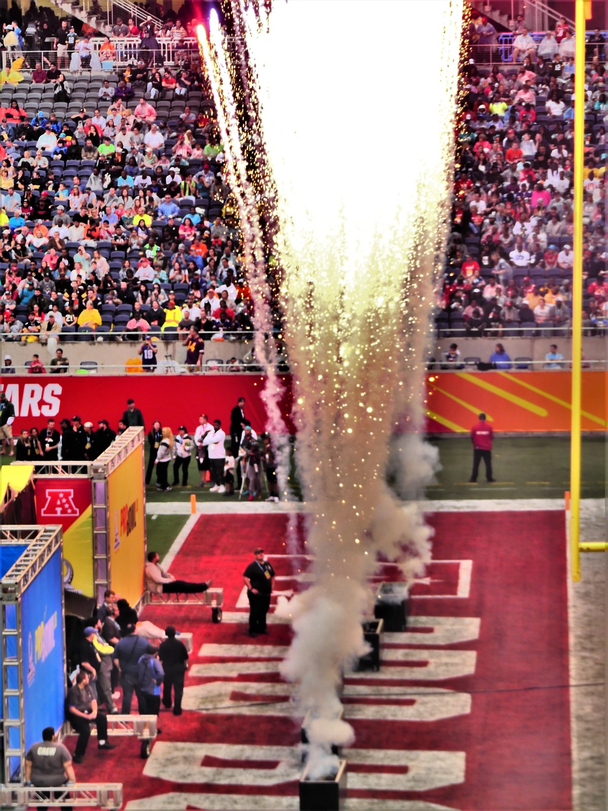 end zone pyrotechnics