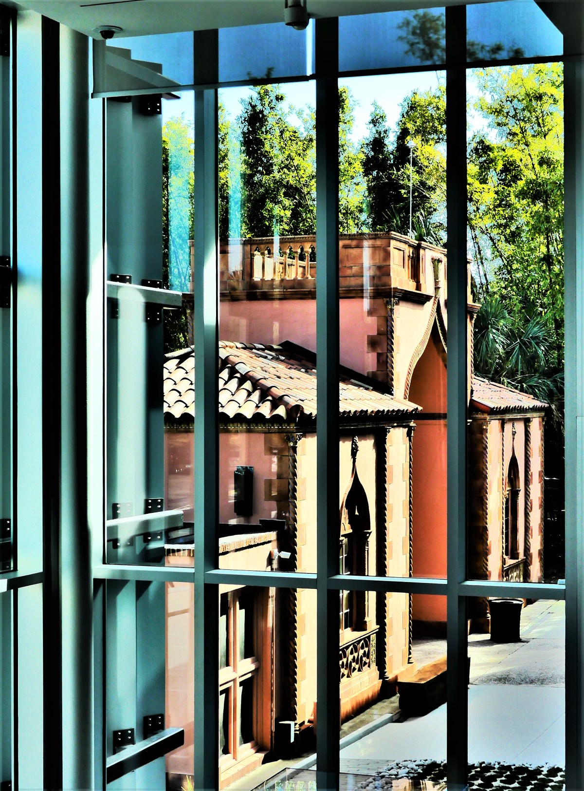 gate thru glass pavilion