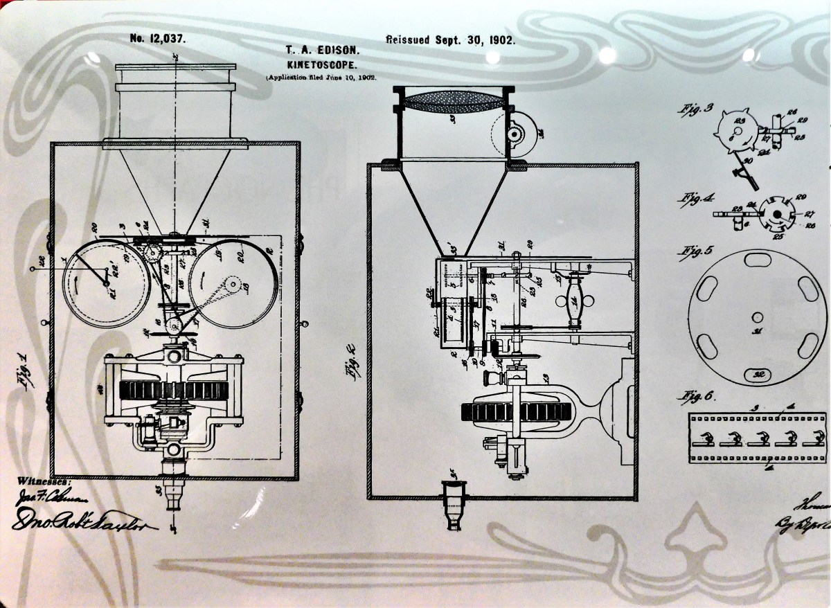 patent schematic for kinetescope