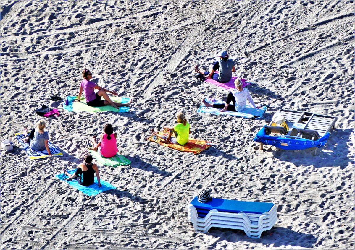 yoga on the beach