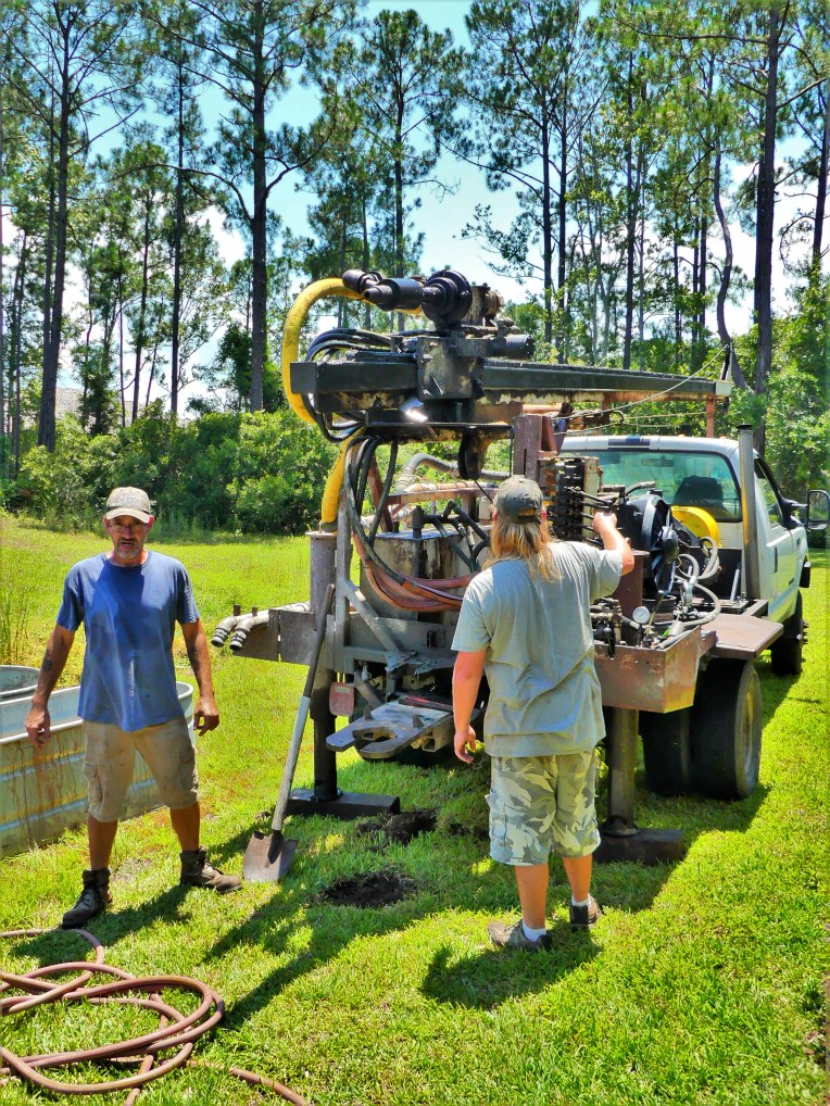 about to raise the drilling mast