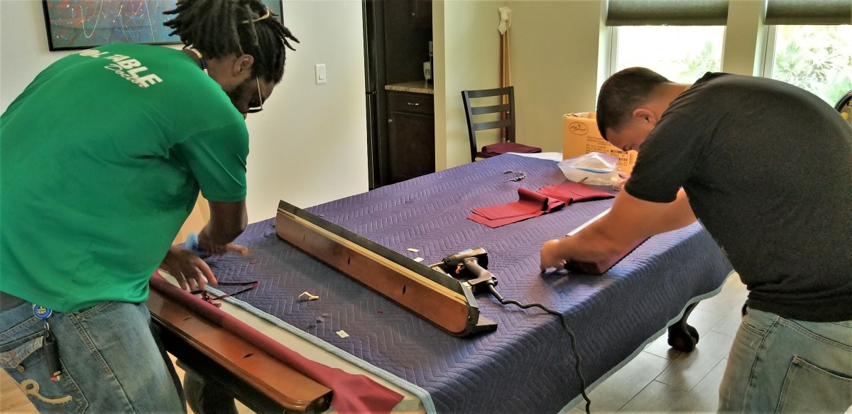 felting the cushions