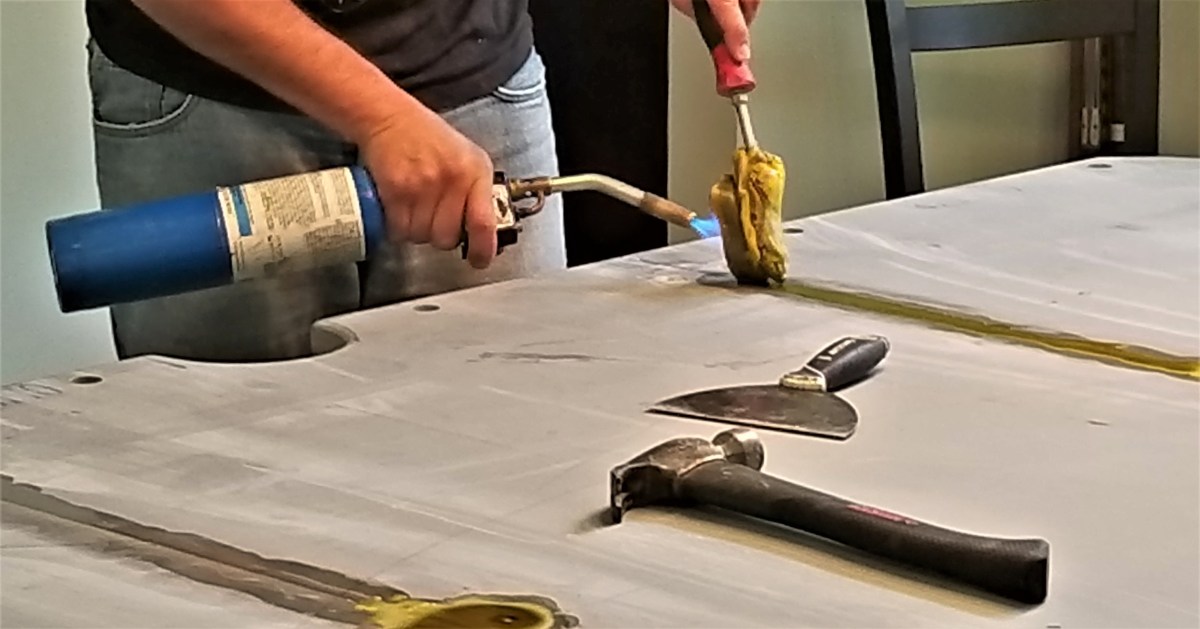 sealing the gaps with wax