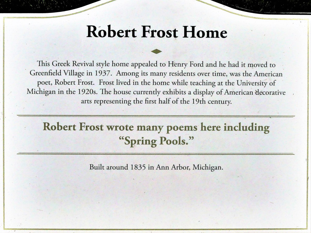 Robert Frost home sign