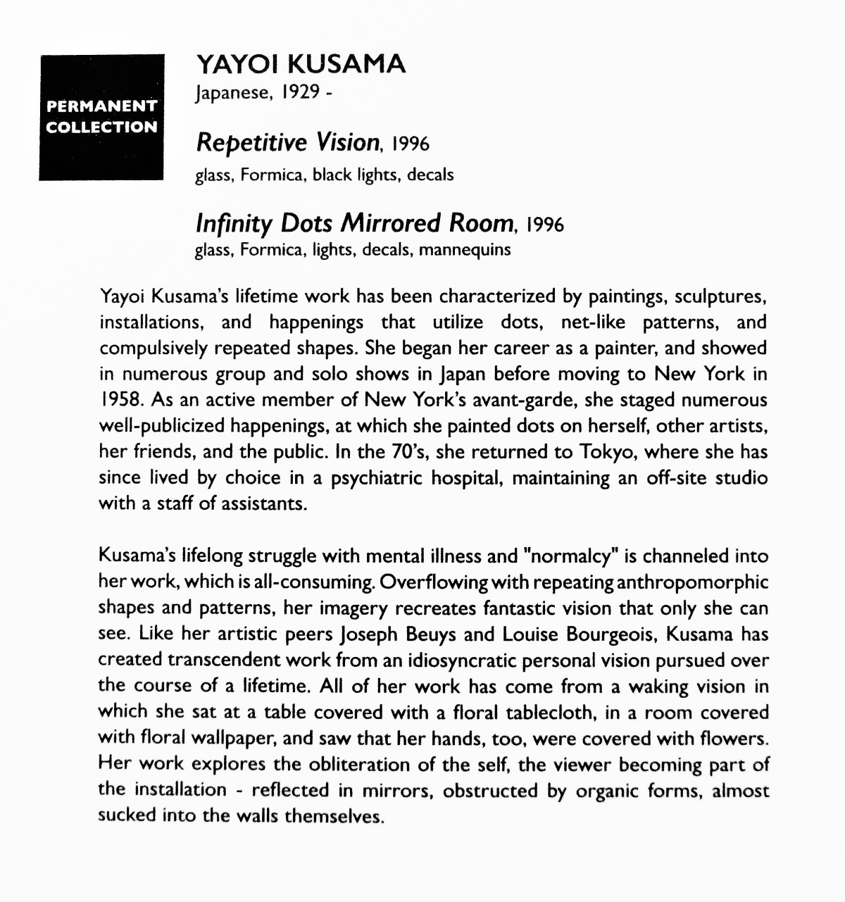 Kusama statement