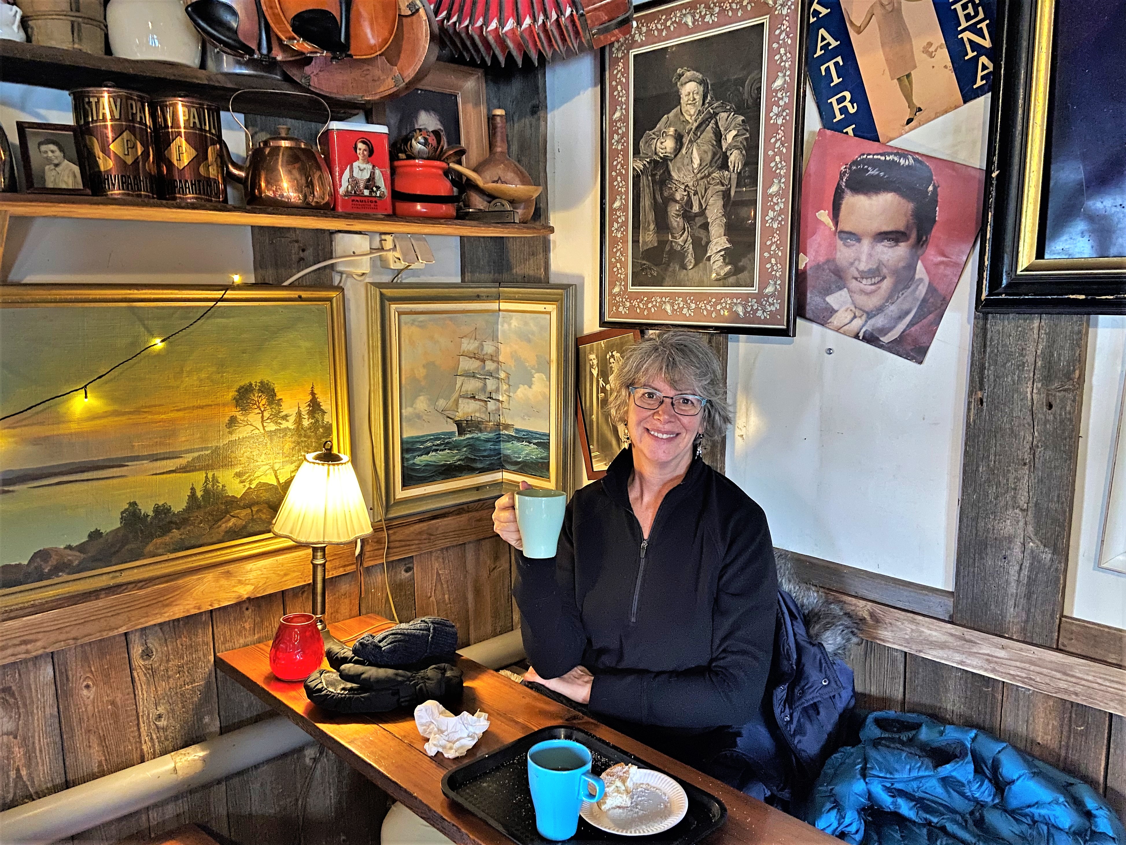 Leah inside Cafe Regantta