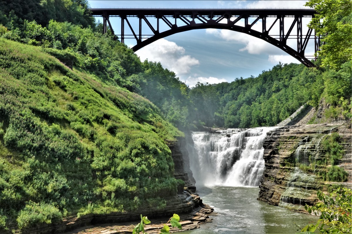 Upper falls and bridge